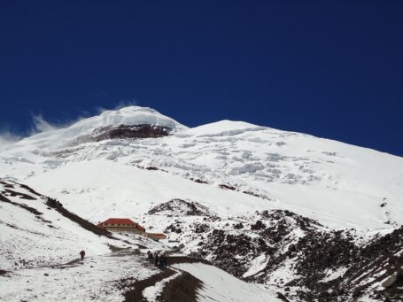 Schneebedeckter Gipfel des Cotopaxi